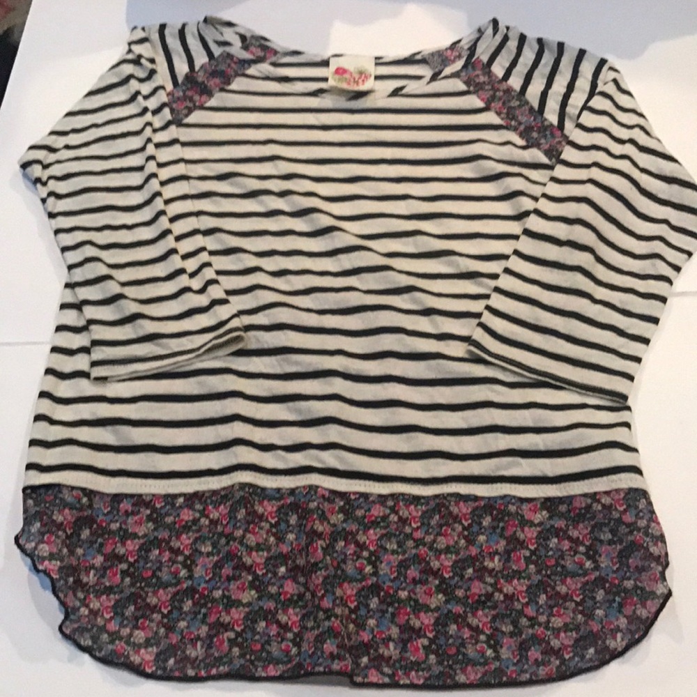 Stripe and floral top